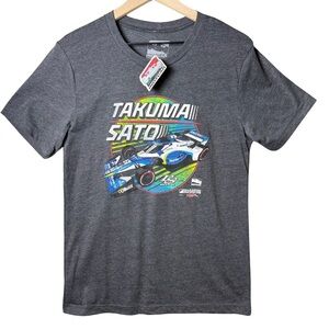 Takuma Sato IndyCar Men’s Motorsport Graphic T-Shirt Short Sleeve Tee size M